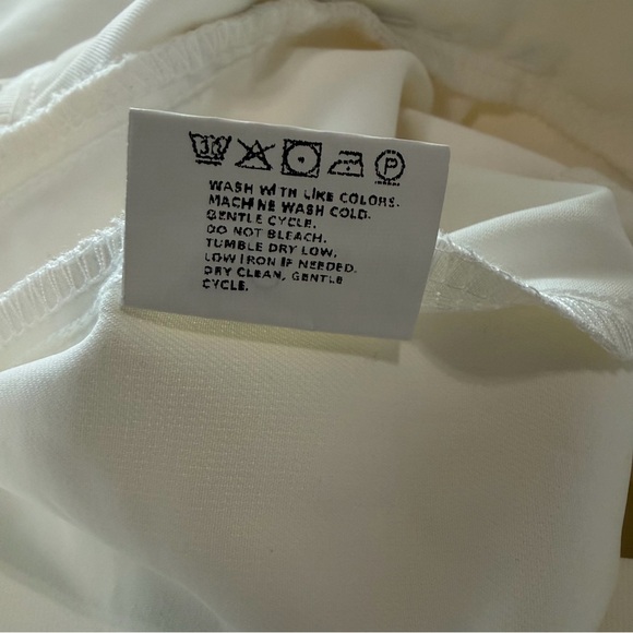 ChicMe White Pearl Strap Bow Wide Leg Jumpsuit Size M Elegant Wedding Easter - Picture 10 of 16